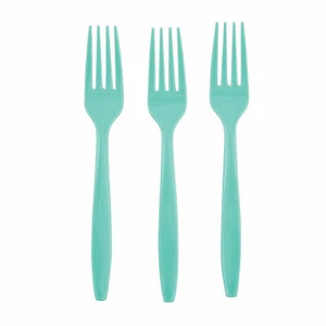 Fresh Mint Green Plastic Forks, Party Supplies, 24 Pieces - Picture 1 of 1