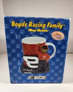 DALE EARNHARDT JR BOYD'S BEAR NASCAR RACING MUG HOLDER WITH COFFEE MUG FIGURINE - Picture 1 of 12
