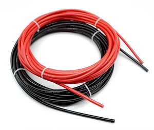 10 AWG 10 Gauge Silicone Wire Red Black Flexible Electrical Bare Wire 3FT-200FT - Picture 1 of 9