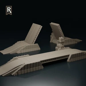 Bascule Bridge - Miniature Terrain Set epic 6mm/8mm battletech - Picture 1 of 1