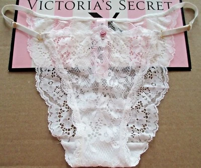 VICTORIA'S SECRET DREAM ANGELS White Lace Adjustable String Bikini Panty S M L X - Image 1 of 4