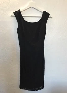 Zara TRF Negro Encaje Lápiz Vestido Elástico Talla Pequeña - Imagen 1 de 12