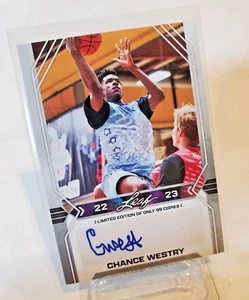2022-23 Leaf Chance Westry /99 Rookie Auto #BA-CW1 - Picture 1 of 2