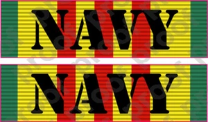 STICKER MILITARY RIBBON VIETNAM SERVICE NAVY - Picture 1 of 1