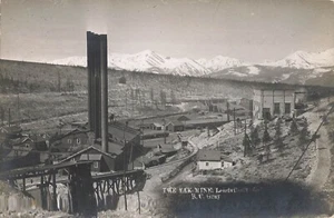 Cartolina RPPC Leadville Colorado YAK miniera mineraria 1912 - Foto 1 di 2