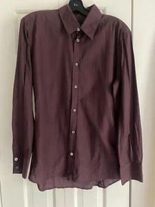 RARA Camisa Alexander McQueen Borgoña Tonal Rayas Para Hombre 48 - Imagen 1 de 4