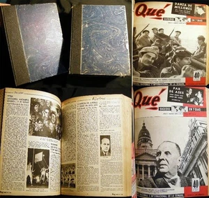 1947 QUE MAGAZINE 8 MONTHS ARGENTINA PERON PERONISTA POLITICS ILLUSTRATED + - Picture 1 of 11