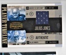 2006 Donruss Gridiron Gear Player Timeline /200 Julius Jones Cowboys B-491