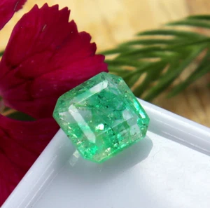 2.50 Ct Green Emerald Certified Natural Colombian Radiant Cut Loose Gemstone - Picture 1 of 6