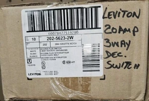 Leviton - 202-5623-2W - 20A Decora Plus Schalter 3-fach weiß (10er Box) - Bild 1 von 8