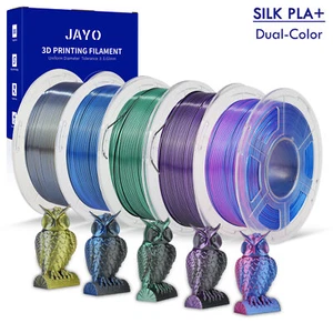 JAYO 5KG Dual-Color SILK PLA+ 3D Printer Filament 1.75mm Shiny Red Blue Purple - Picture 1 of 11