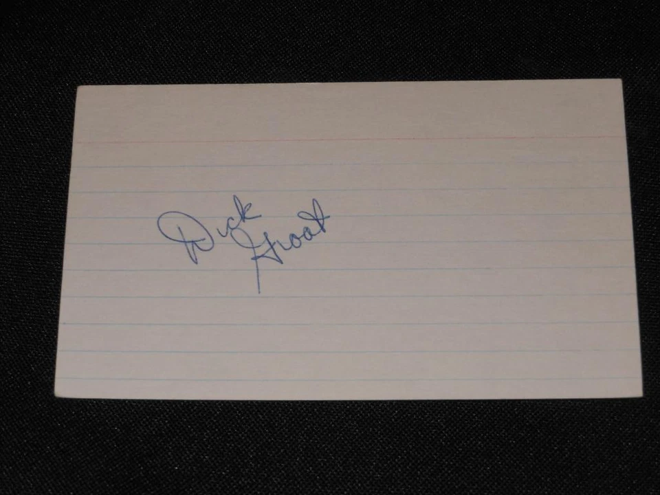 1963-65 Cardinals Dick Groat Signed Autograph Authentic 3x5 Index Card EC13 - Image 1 of 1