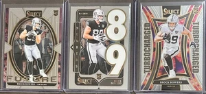 2024 Select Football Brock Bowers 3 Card Rookie Insert Trading Lot - Picture 1 of 2