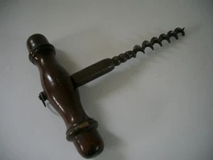 Bartholomay Brauerei Rochester Holzgriff Werbung Drehkorkenzieher um 1800 - Bild 1 von 7