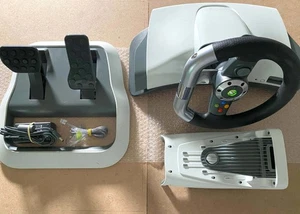 Microsoft Xbox 360 Wireless Racing Wheel (WRW01) - WHEEL / PEDAL / CLAMP *AS-IS - Picture 1 of 18