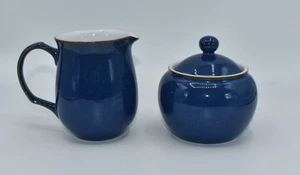 Denby Imperial Blue 1/2 Pint Jug and Lidded Sugar Bowl Set - Picture 1 of 10