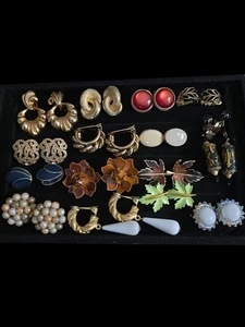 Lote de pendientes de clip mixto vintage diseños de Napier Ellen - Imagen 1 de 11