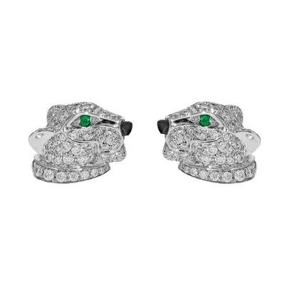Pre-Owned Cartier Panthere de Earrings White Gold - Image 1 of 4