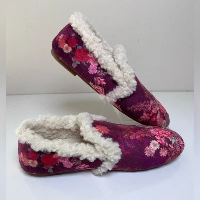 Mocasín Johnny Was para mujer talla 7 (9,25”) dulce ramo floral sherpa Foto 1 de 4