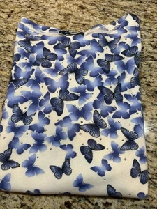 Karen Scott Top 60% Cotton & 40% Polyester- Gently Used. Butterfly Print - Picture 1 of 3