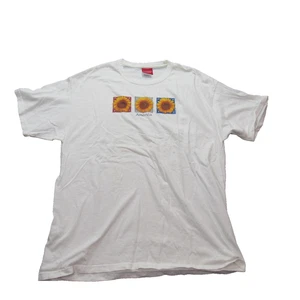 Sonoma Shirt Womens Large White Sunflower America Graphic Tee Summer  USA - Picture 1 of 8