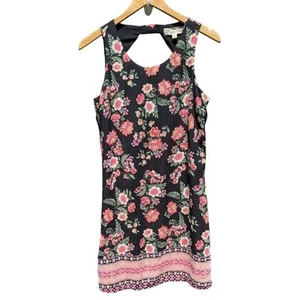 NWT Summer Dress Floral Preppy sleeveless sun dress midi shift cocktail M - Picture 1 of 4