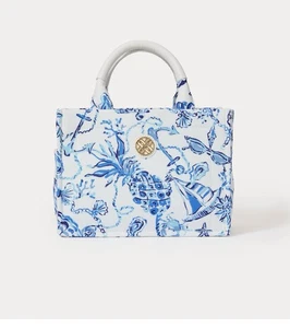Lilly Pulitzer Adair Mini Bag Resort White Barefoot Beachcombers NWT$168 - Picture 1 of 7