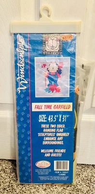 De colección Otoño Tiempo Garfield Decorativo Patio Colgante Bandera Windsculpts 1999 Difícil de Encontrar Foto 1 de 4