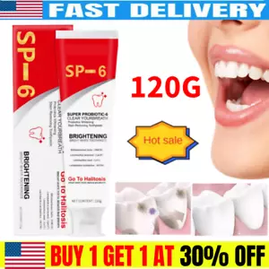 SP-6 Probiotici Dentifricio Bianco Brillante, Alito Fresco, Super Probiotico-6 US - Foto 1 di 12