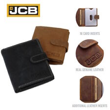 Mens Wallet Wallets JCB Card Holder Slim Designer Real Leather Zipped ID Pocket