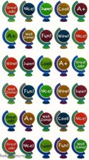 EK SUCCESS STICKO STICKERS - COLLEGE UNI SCHOOL CAPTIONS - GLOBE REPEATS