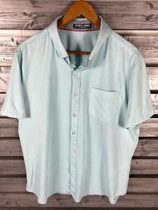 Paul Jones Short Sleeve Button Up Shirt Mens XL Mint/Sea Green - Picture 1 of 6