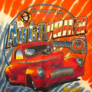 DETROIT AUTO-RAMA tie dye lrgT shirt 2005 tee Ridler Awardpsychedelic Michigan - Picture 1 of 3