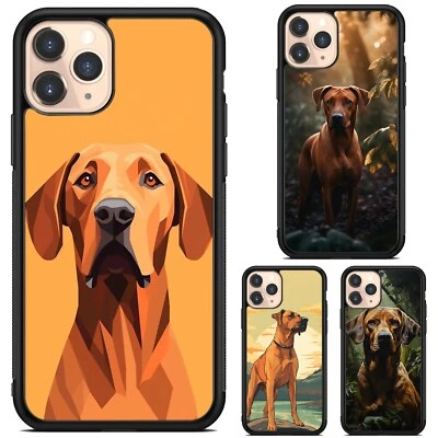 Rubber Case art rhodesian ridgeback For iPhone 11 12 13 14 Pro Max - Image 1 of 4