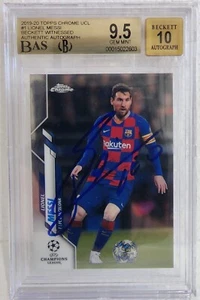 2019-20 Signed Lionel Messi Topps Chrome Barcelona Argentina BGS BAS 9.5 W/10 - Picture 1 of 2