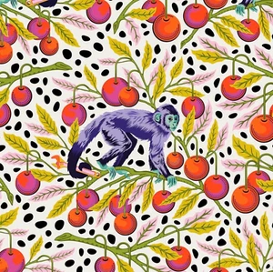 Tula Pink Monkey Wrench Mango Cotton Fabric - Picture 1 of 3