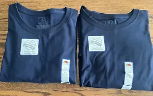 Fruit of the Loom Men's Short Sleeve T-shirts (Lot of 2) 100% Cotton Navy 4XL - Picture 1 of 11