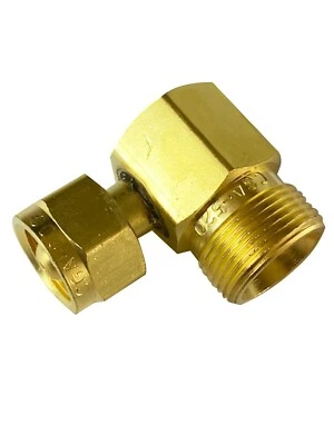 PREECE PRECISION CGA-200 MC Acetylene Cylinder Tank to CGA-520 B Regulator, 90 Degree Adaptor