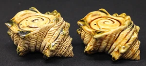 Salero y pimentero vintage PR Seashell JAPÓN, porcelana esmaltada 2,25" de alto EC - Imagen 1 de 7