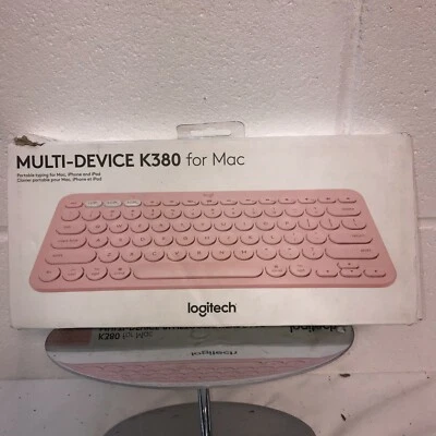 For Ipad Logitech K380 Multi-Device Bluetooth Keyboard Pink Color Amazing Model - Image 1 of 4