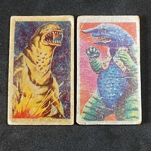 Ultraman Ultra Monsters Foil Menko Cards 1970s Showa Era Retro Kaiju Played - Picture 1 of 14