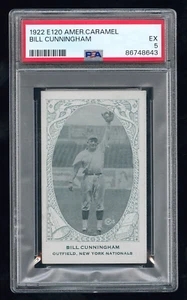 1922 E120 American Caramel Bill Cunningham PSA 5 NY Giants World Series Champion - Picture 1 of 2