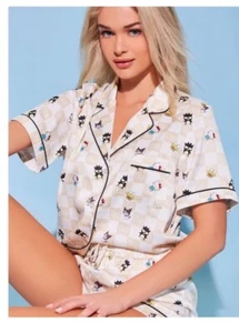 New Women’s Sanrio And Friends Checkered Pajamas Set - Picture 1 of 11