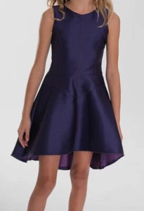 $350 Zoe Ltd Kids Girl's Purple A-Line Hi-Low Sleeveless Violetta Dress Size 8 - Picture 1 of 2