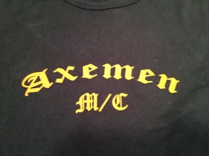 AXEMEN MC ILLINOIS MOTORCYCLE FIREFIGHTER T-SHIRT TAGGED Size LARGE CHILDS SIZE? - Picture 1 of 10