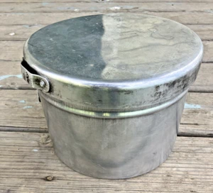 Secchiello pranzo vintage alluminio minatore carbone 5 pezzi lunchbox cometa bello! 5 pezzi - Foto 1 di 11