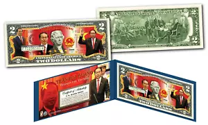 TRAN DAI QUANG * President of VIETNAM * OFFICIAL Colorized Genuine U.S. $2 Bill - Picture 1 of 1