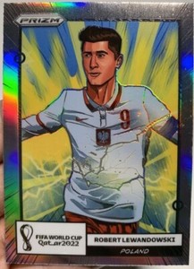 2022 Panini Prizm World Cup #15 Robert Lewandowski Manga Case Hit SSP Poland