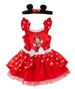 Minnie Mouse Red Costume Age 7-8 with Headband - Picture 1 of 7