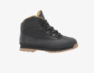 Timberland Euro Hiker Shell TB0A1NJF 001 Black Gum Leather Boots GS Size 4Y-7Y - Picture 1 of 5